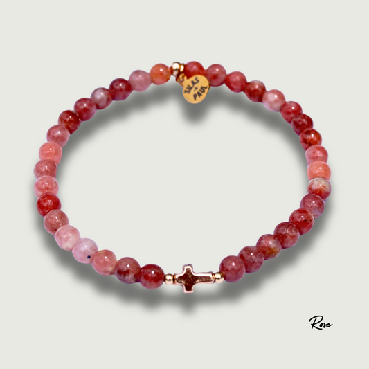 Jasper + Cross Bracelet