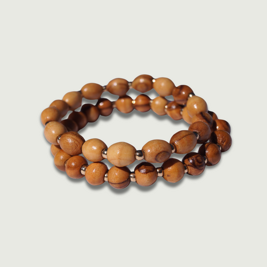 Olive Wood Bracelet Set
