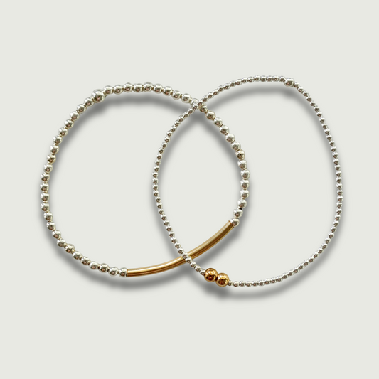 Mixed Metal Bracelet Set