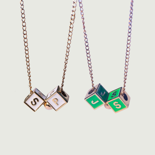 Love Letters Baby Block Necklace