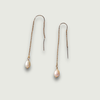 Hailey Threader Pearl Earrings