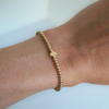 Gold Cornerstone Cross Bracelet