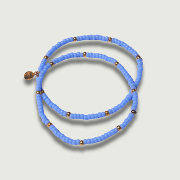 Tiny Glass Bracelet Set - Etherial Blue