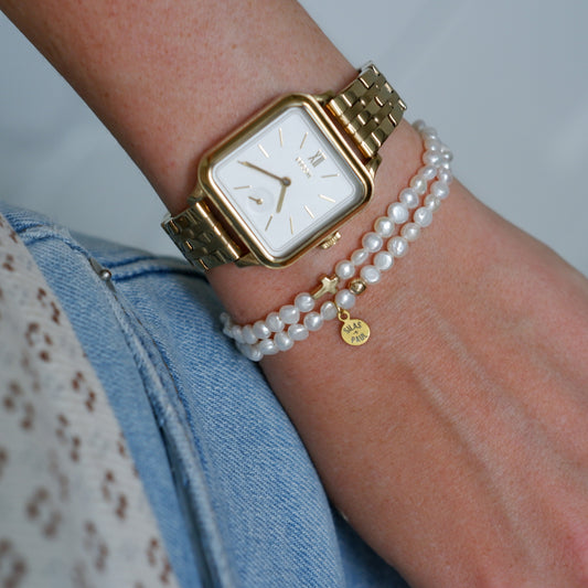 Tiny Pearl Stretch Bracelet Set