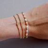 Gold Cross & Pearl Bracelet
