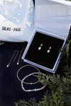 Hailey Threader Pearl Earrings