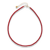 Red carnelian necklace with transparent background.