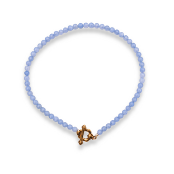 Sacred Heart Necklace - Aquamarine