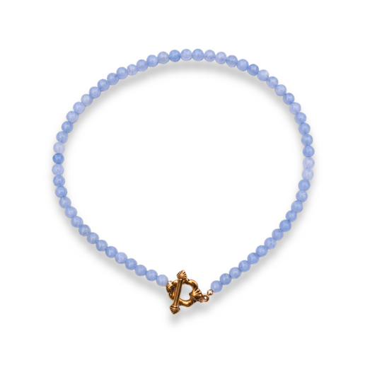 Sacred Heart Necklace - Aquamarine
